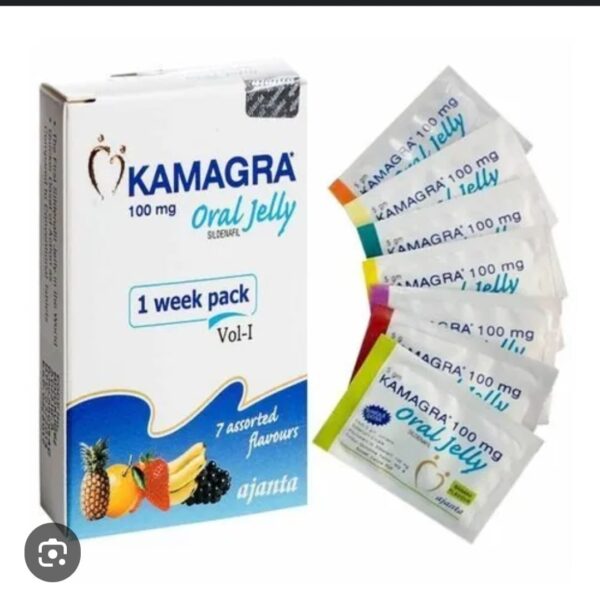 كاماغرا جل فموي 100 ملجم - نكهات متنوعة (Kamagra Oral Jelly 100mg - 7 Assorted Flavours)